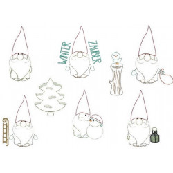 Stickserie - Winterzauber Wichtel Doodle